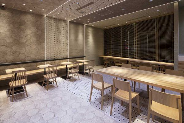 新日式茶室辦公室設計中材質(zhì)的拼接